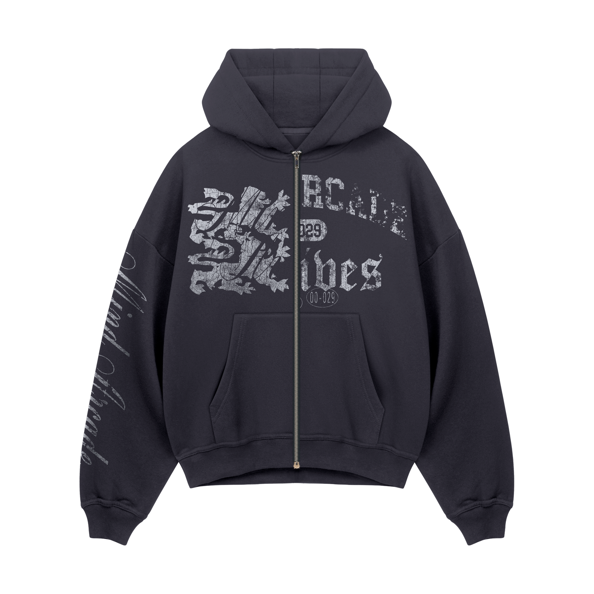 Midnight Blue "Memory 029" Zip Hoodie