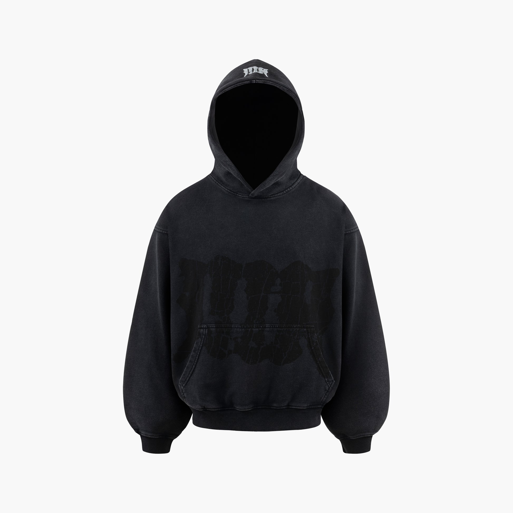 Black Washed Giant MA Boxy Hoodie