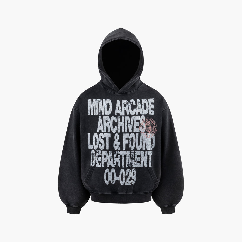 Black Washed Mind Archives Dept. Hoodie