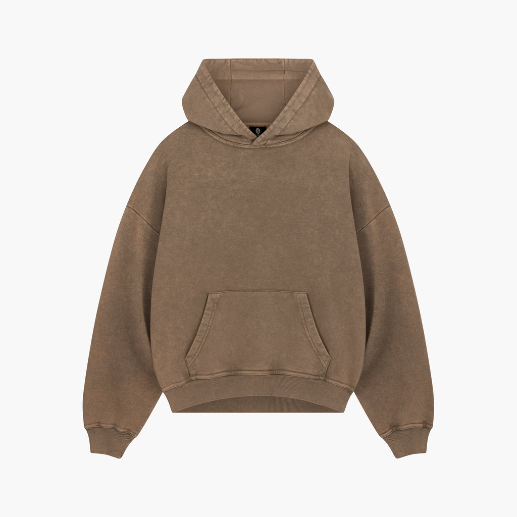Washed Series Brown Hoodie