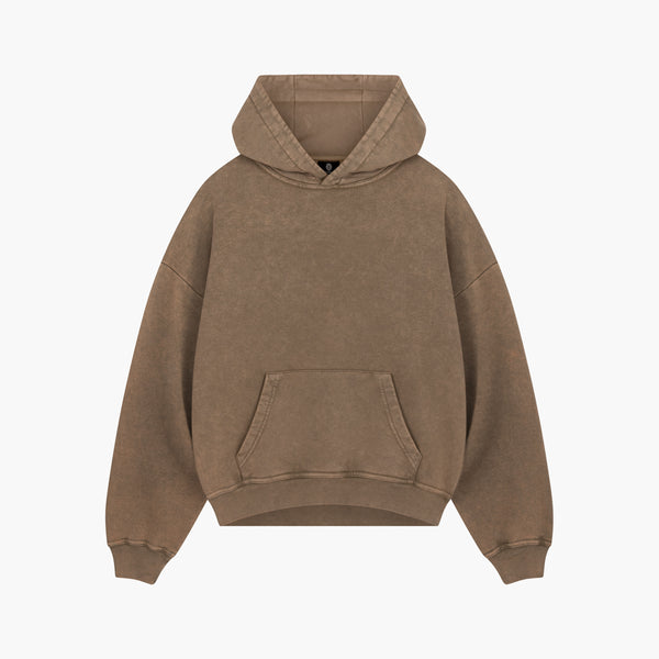 Washed Series Brown Hoodie