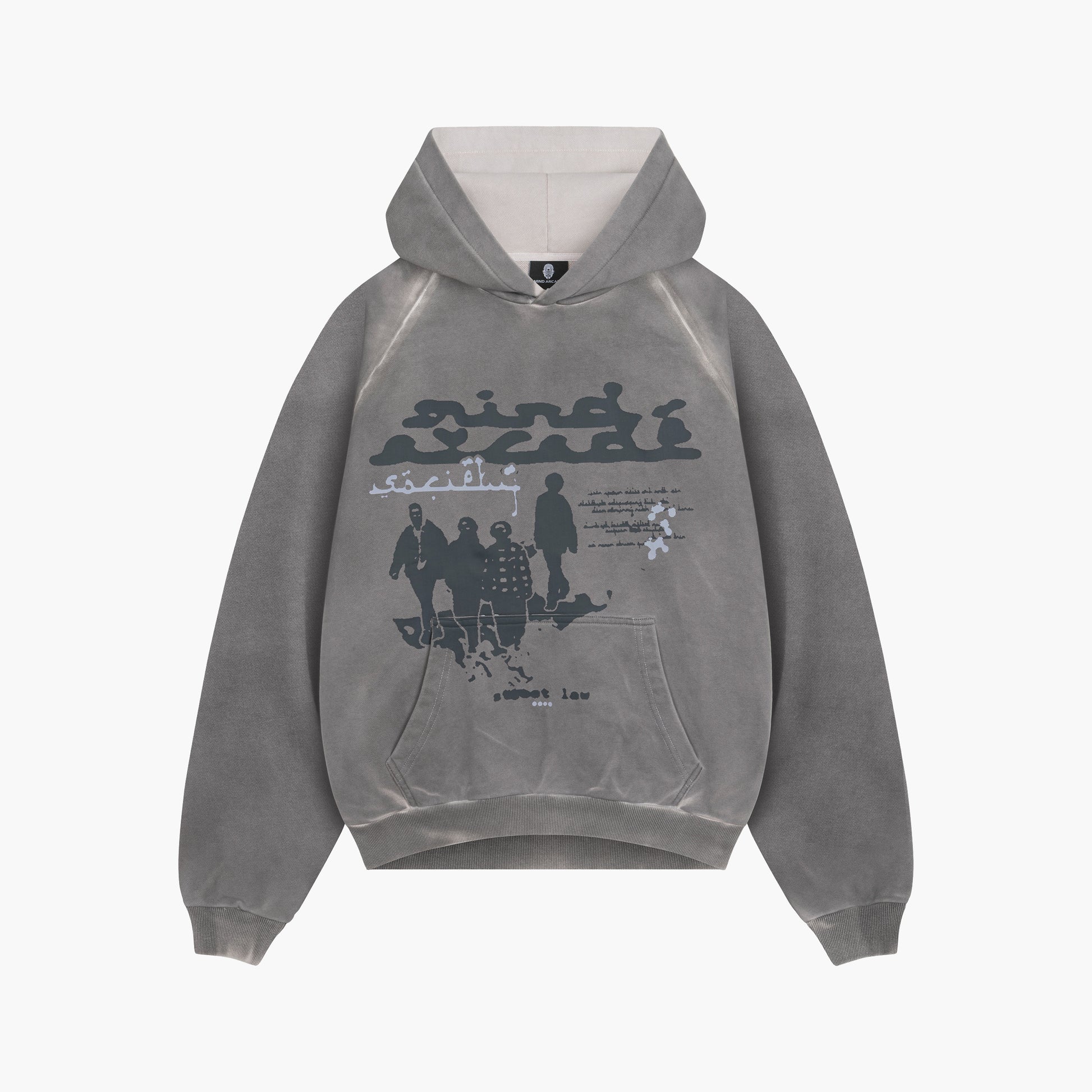 Ash Washed Boxy Street Law Hoodie