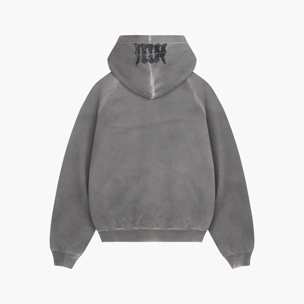 Ash Washed Boxy Street Law Hoodie