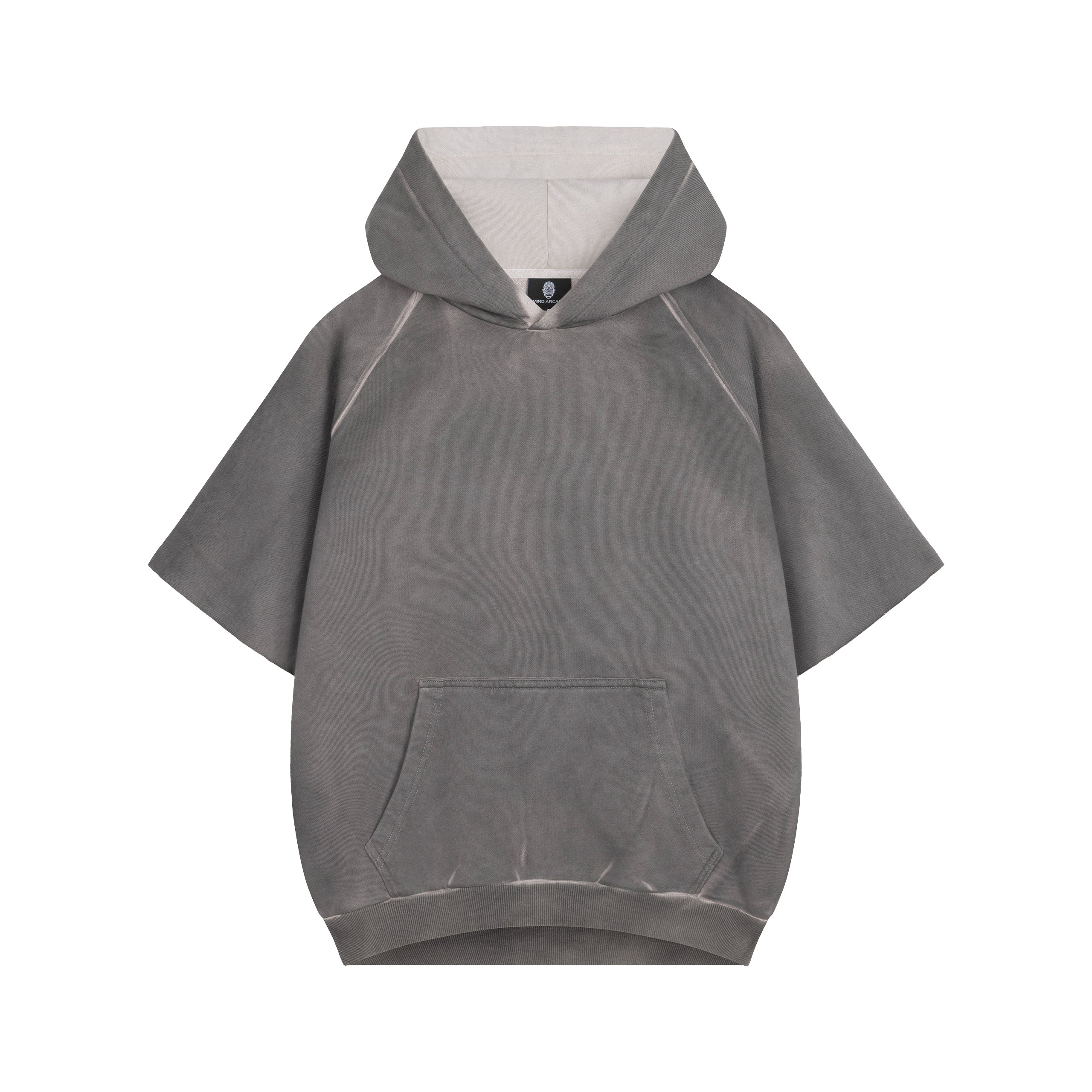 Ash Washed Boxy Short Sleeved Basic Hoodie – Mind Arcade