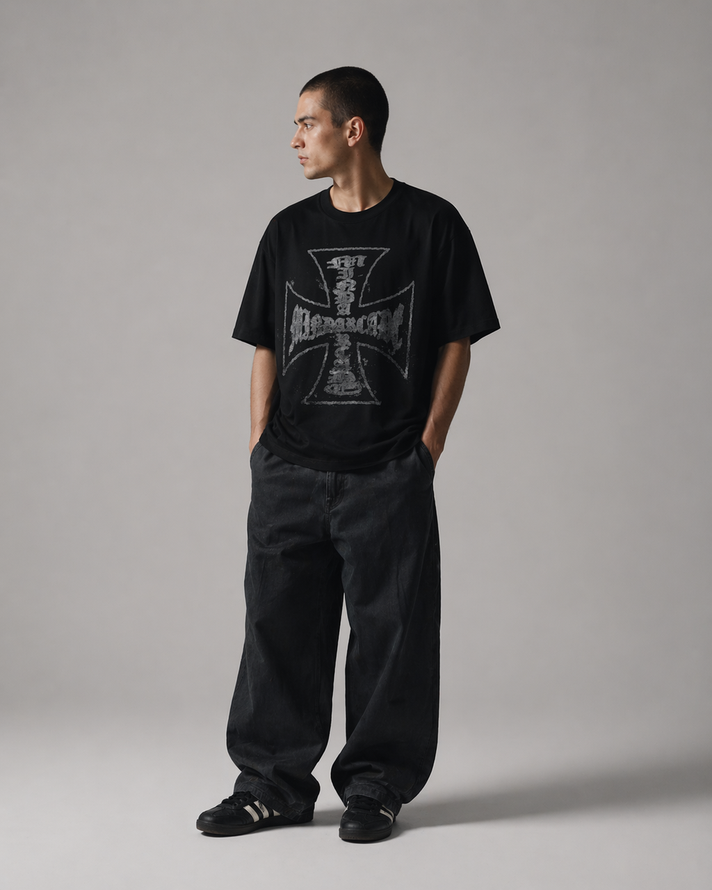 Black Gothic Cross T-shirt