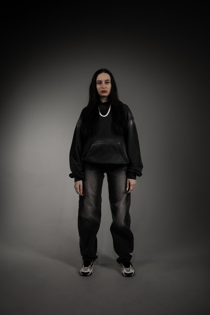Washed Series Black Hoodie