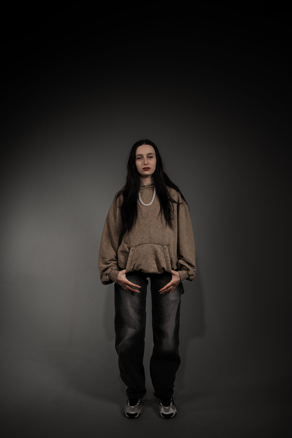 Washed Series Brown Hoodie