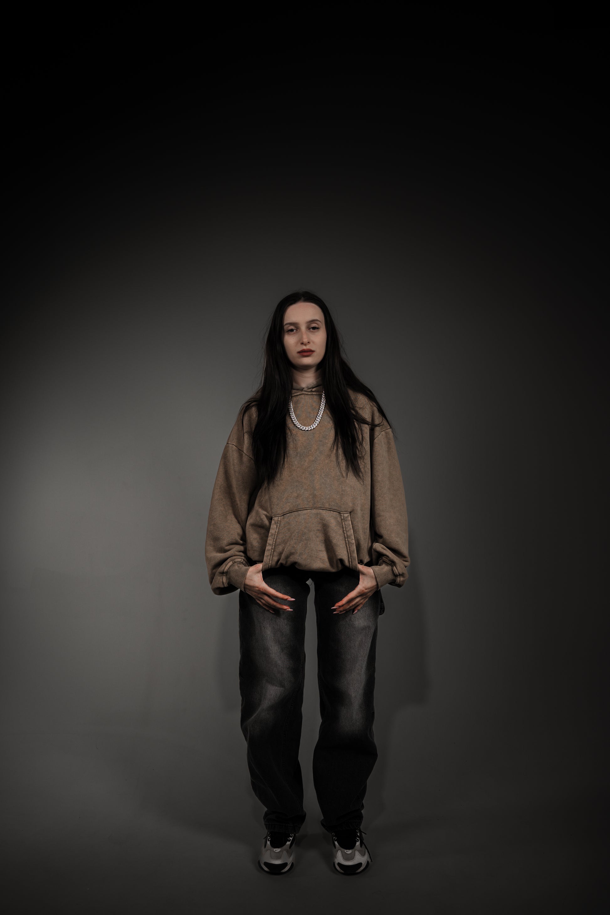 Washed Series Brown Hoodie