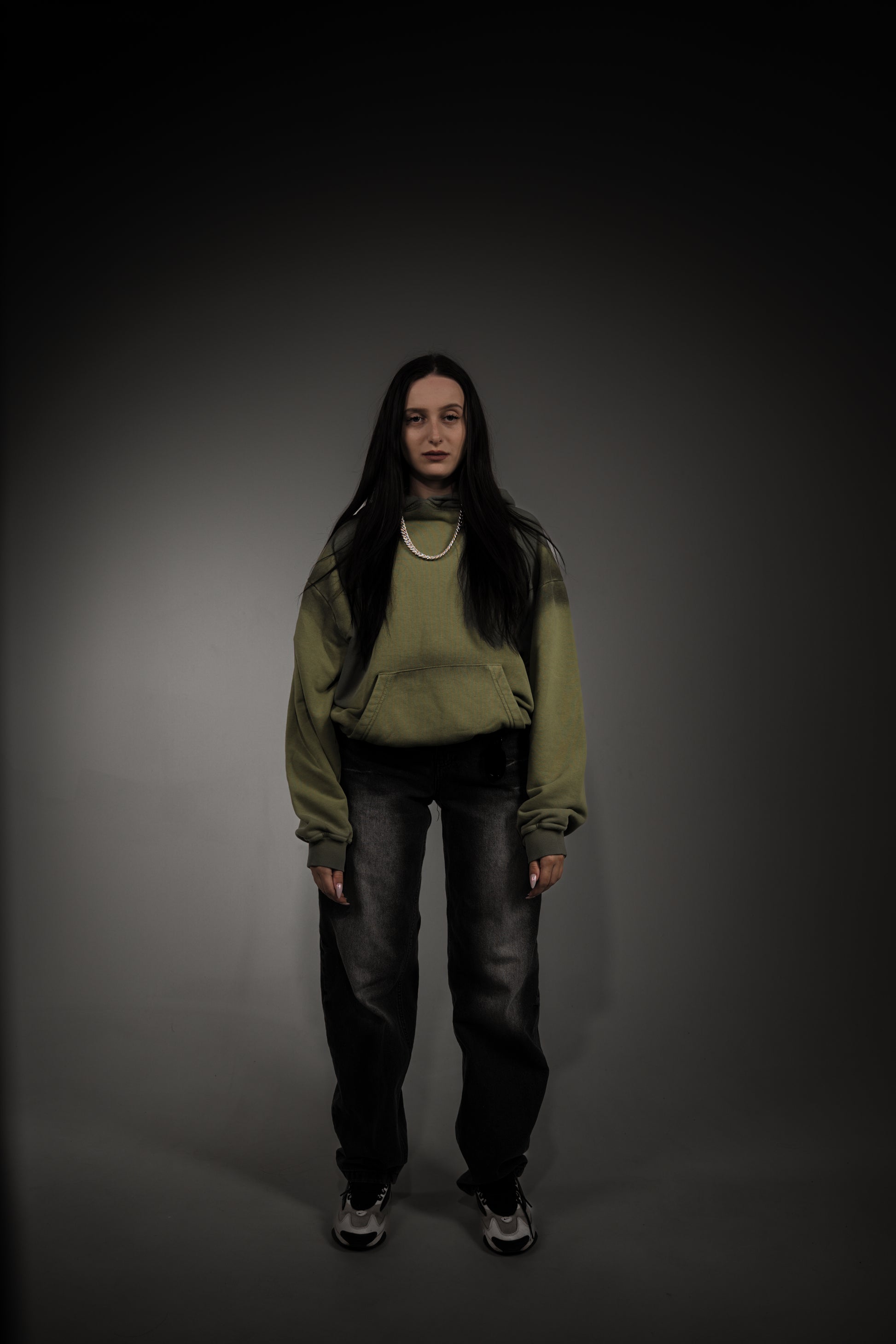 Washed Series Olive Green Hoodie