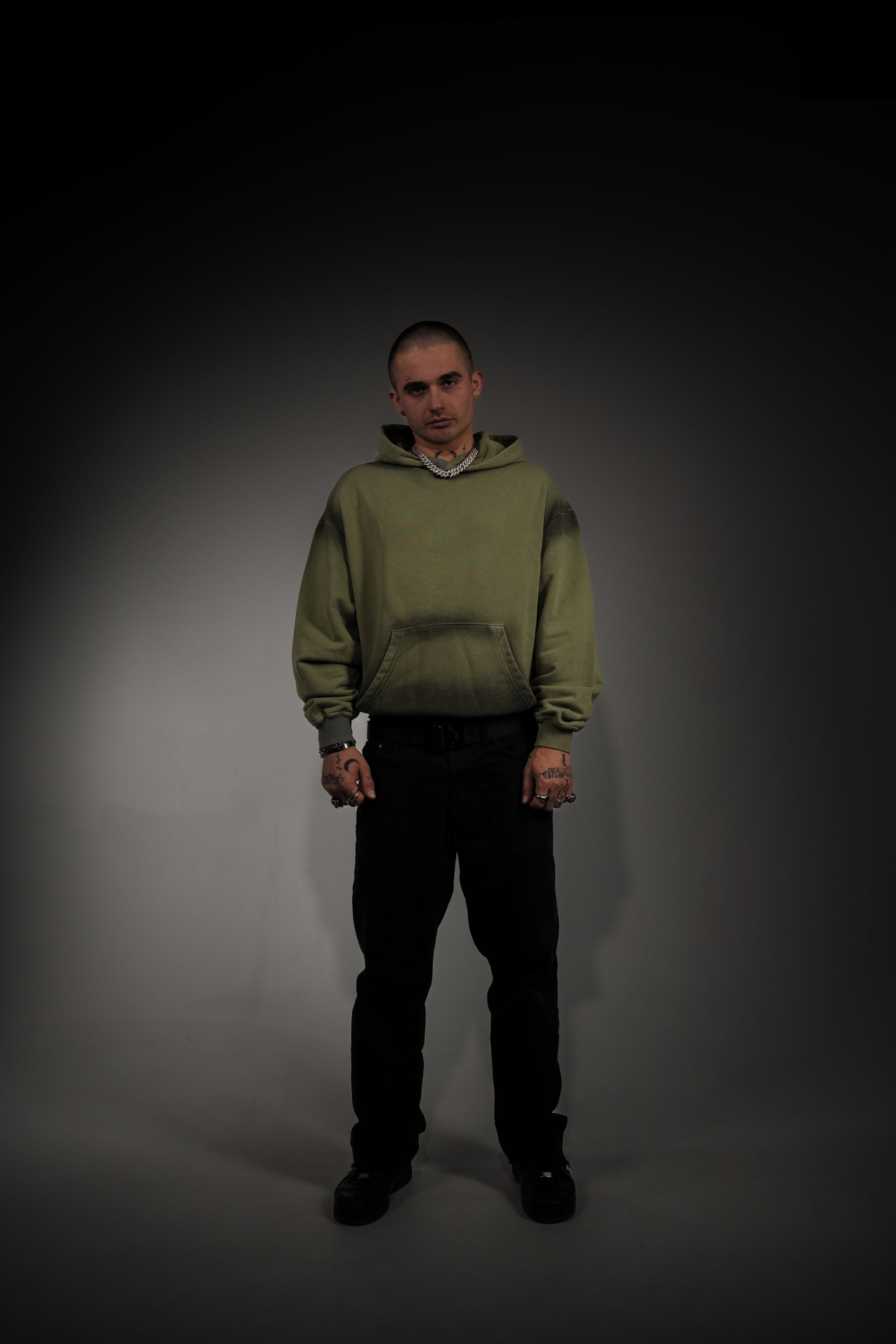 Washed Series Olive Green Hoodie