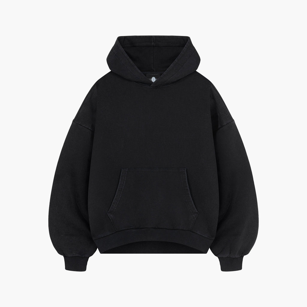 Black Washed Ubranded Hoodie