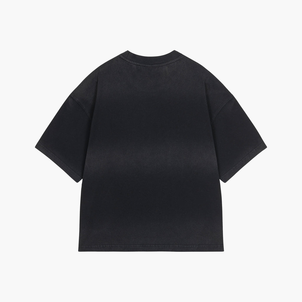 Black Washed Denim Tribal T-shirt