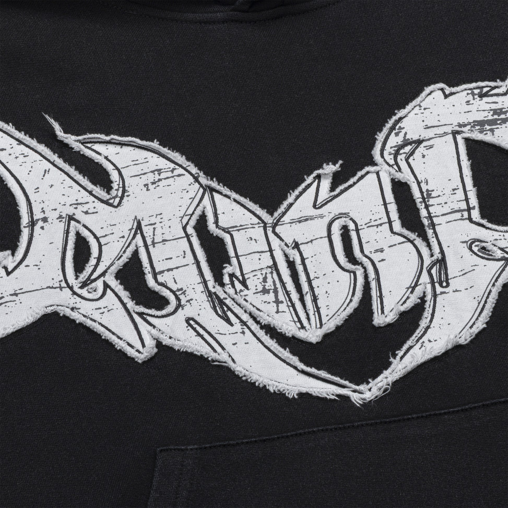 Black Washed Tribal Hoodie