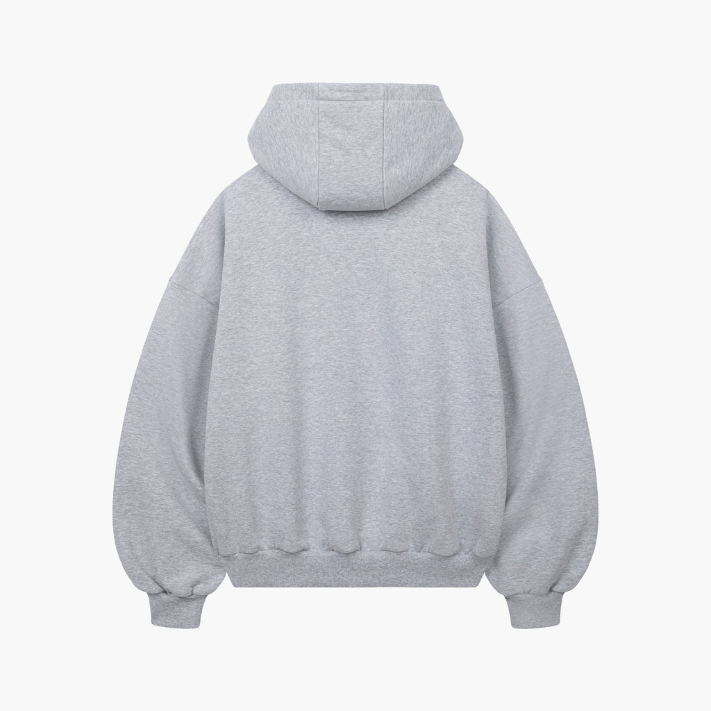 Gray Basic Baggy Hoodie