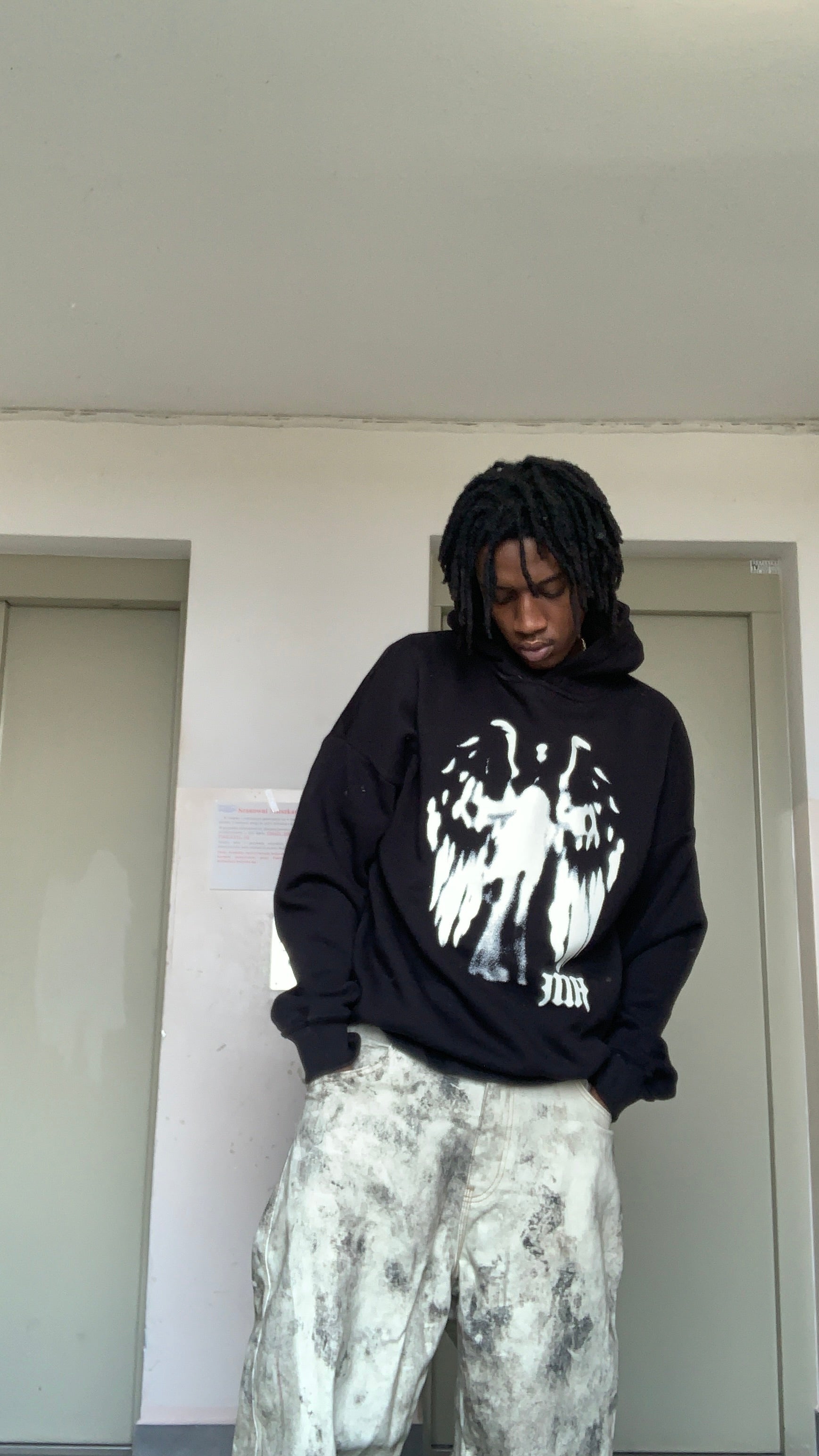 [IN STOCK] Black Lost Angel Hoodie