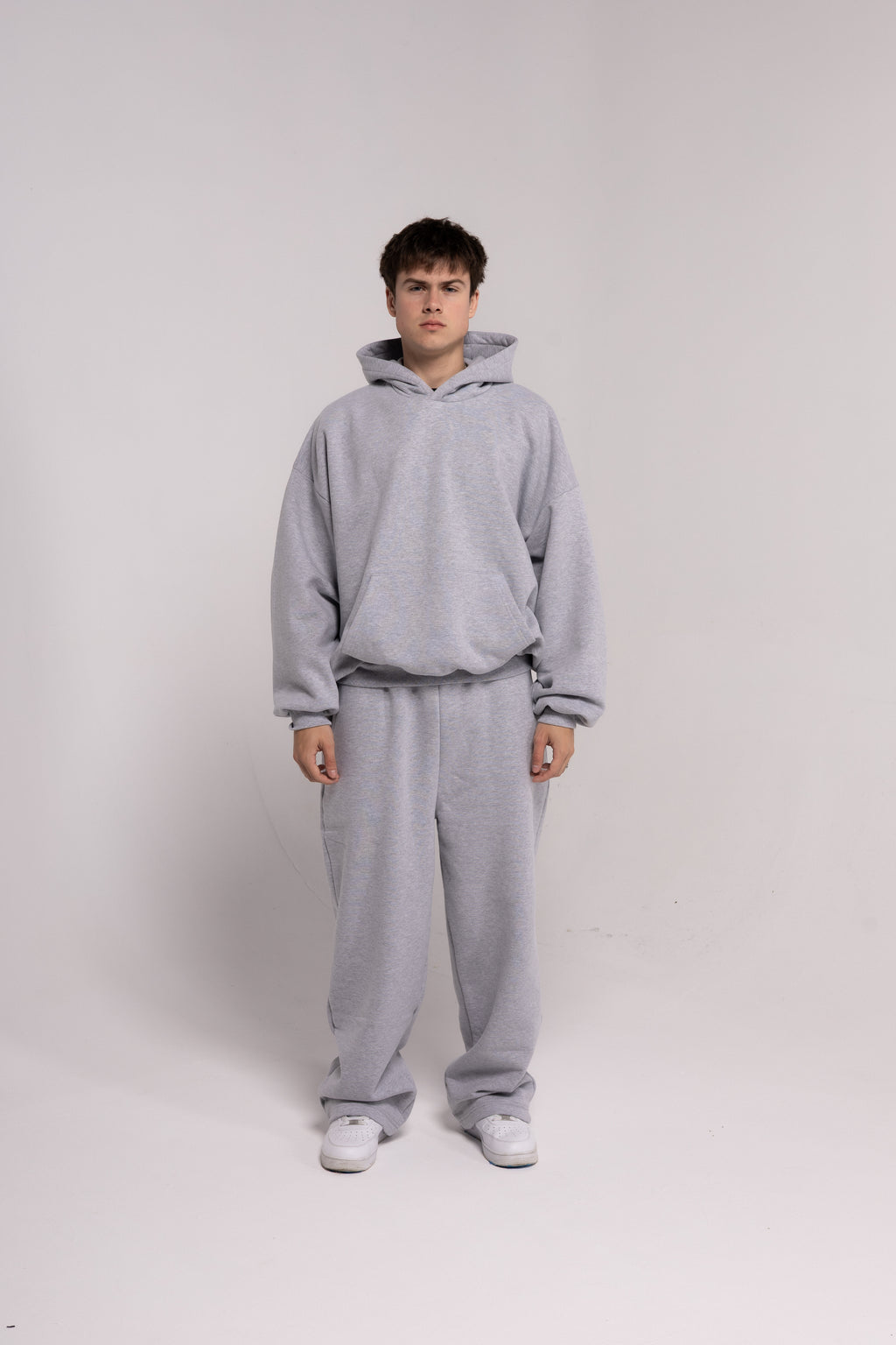 Gray Basic Baggy Sweatpants