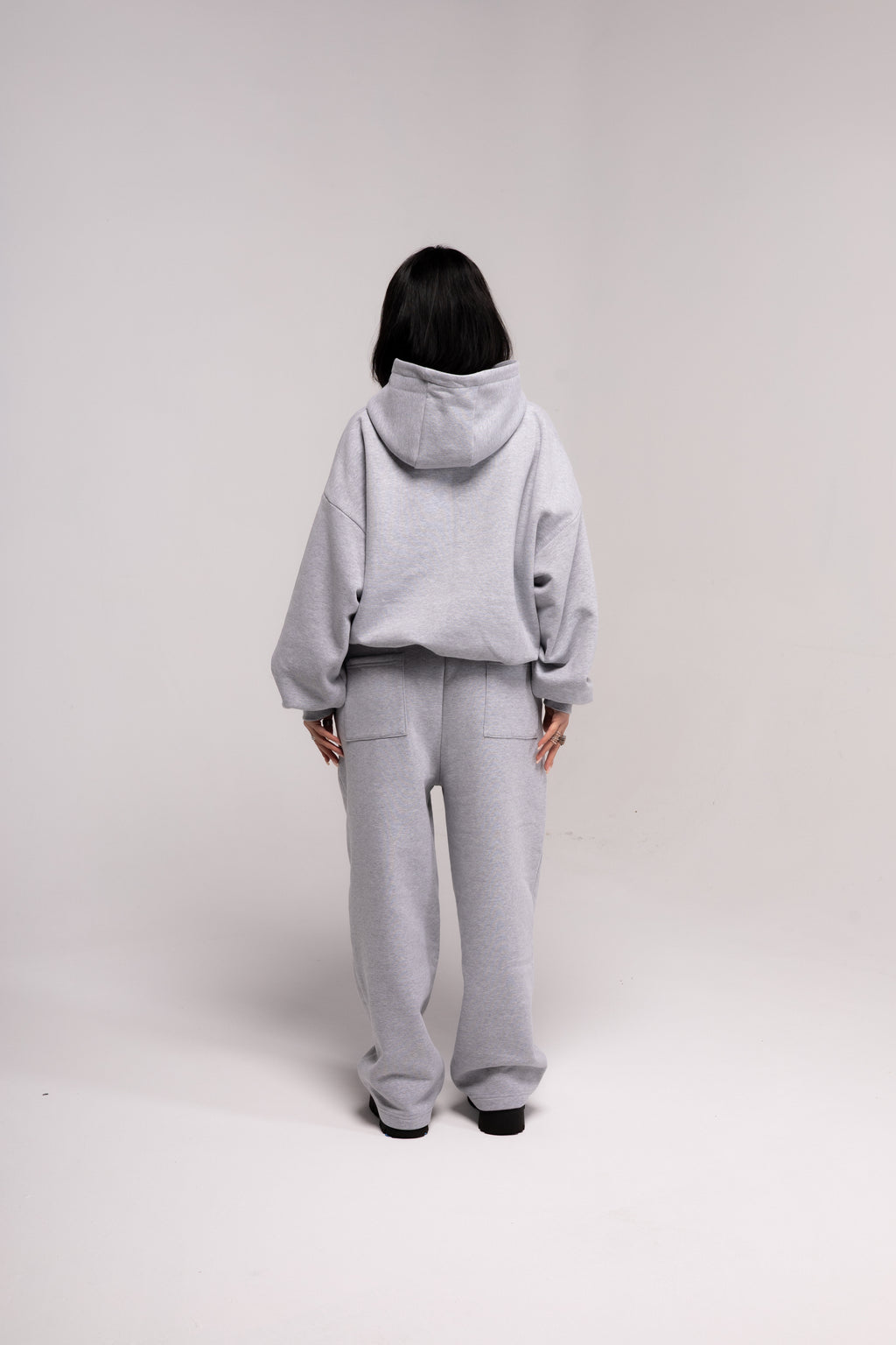 Gray Basic Baggy Hoodie