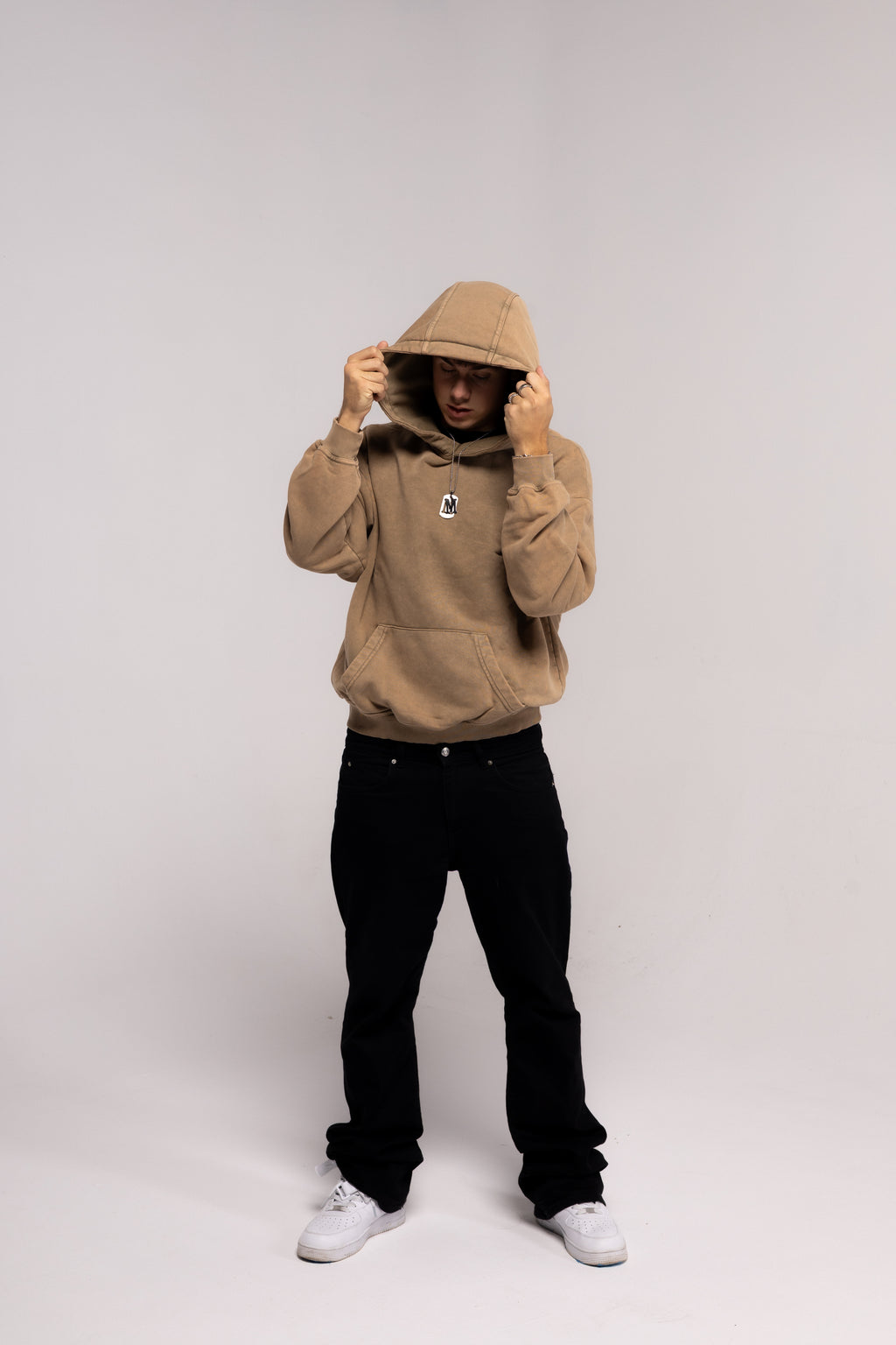 Washed Series Brown Hoodie