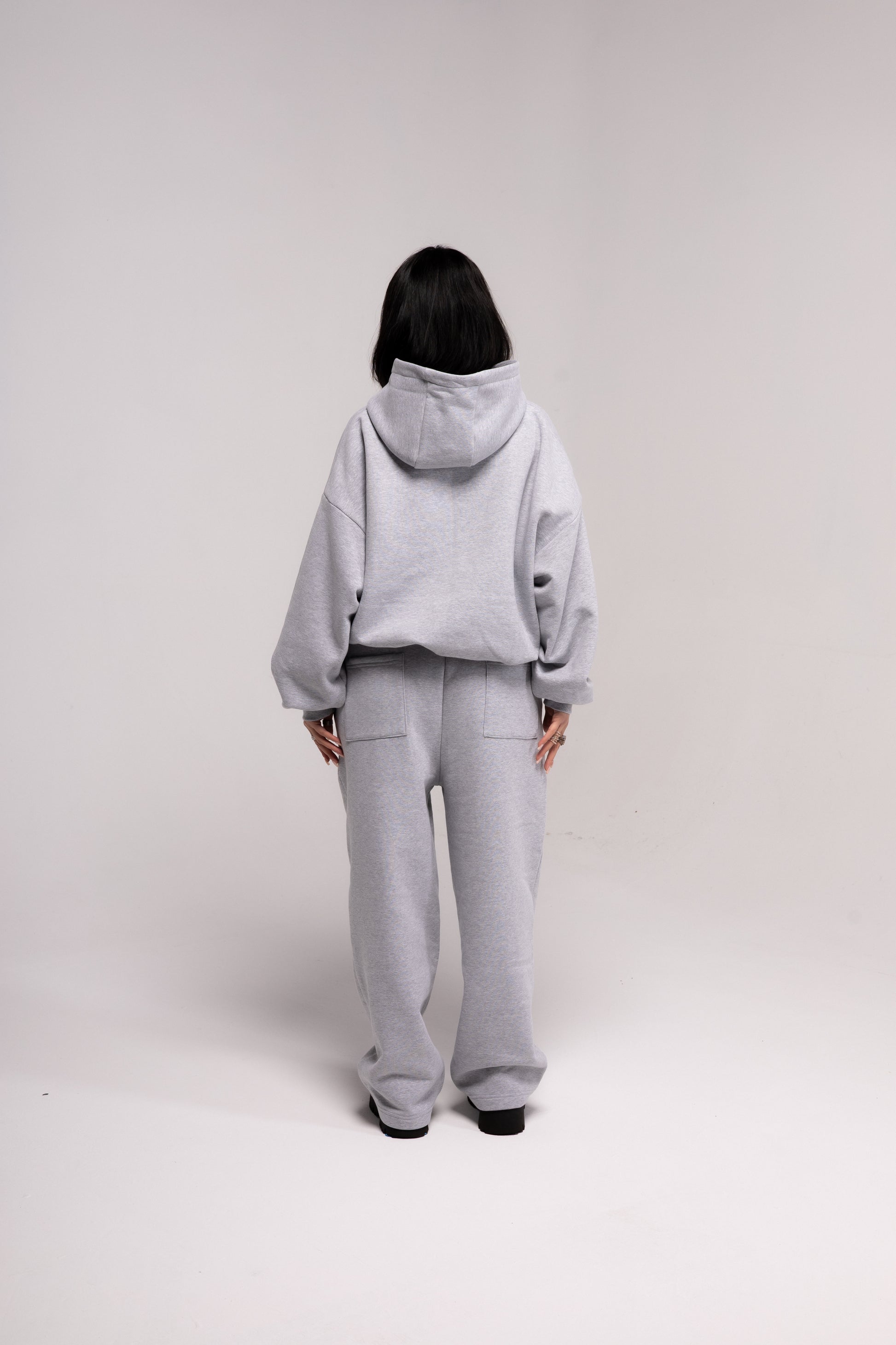 Gray Basic Baggy Sweatpants