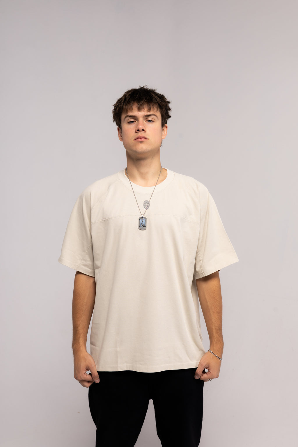 Bone Washed Boxy Reglan Mark T-shirt