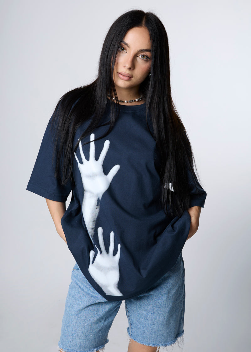 [IN STOCK] Navy Hands T-shirt