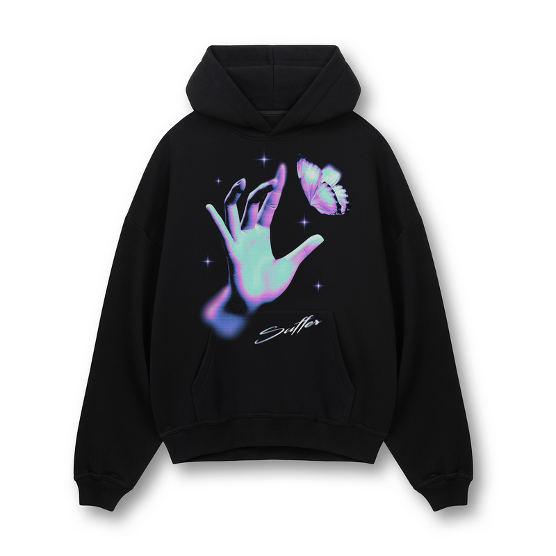 [IN STOCK] Black Suffer Hoodie