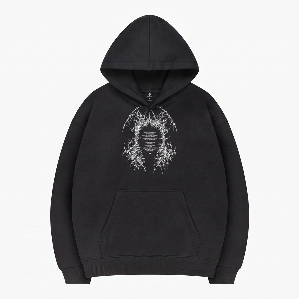 Creepers Hoodie — Black — przód — flat kolekcji v1