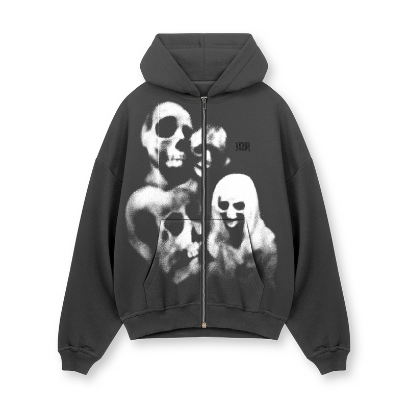 [IN STOCK] Graphite Death Zip Hoodie