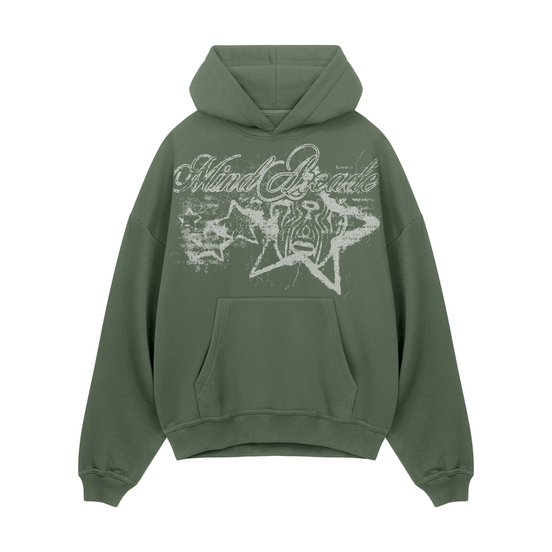 [IN STOCK] Green Stars Collage Hoodie