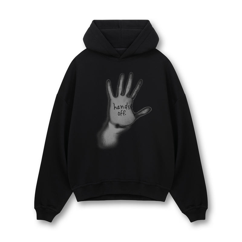 [IN STOCK] Black Hands Off Hoodie