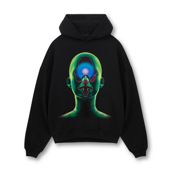 [IN STOCK] Black Head Section Luminescent Hoodie