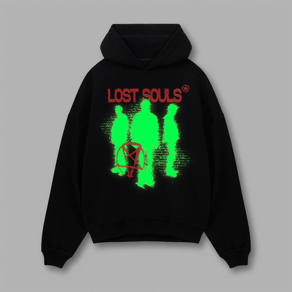 [IN STOCK] Black Lost Souls Glow Hoodie