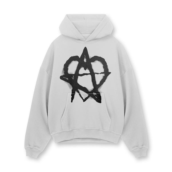 [IN STOCK] Steel Gray Love Anarchy Hoodie