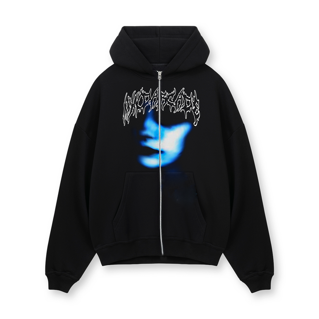[IN STOCK] Black Ghosts Zip Hoodie