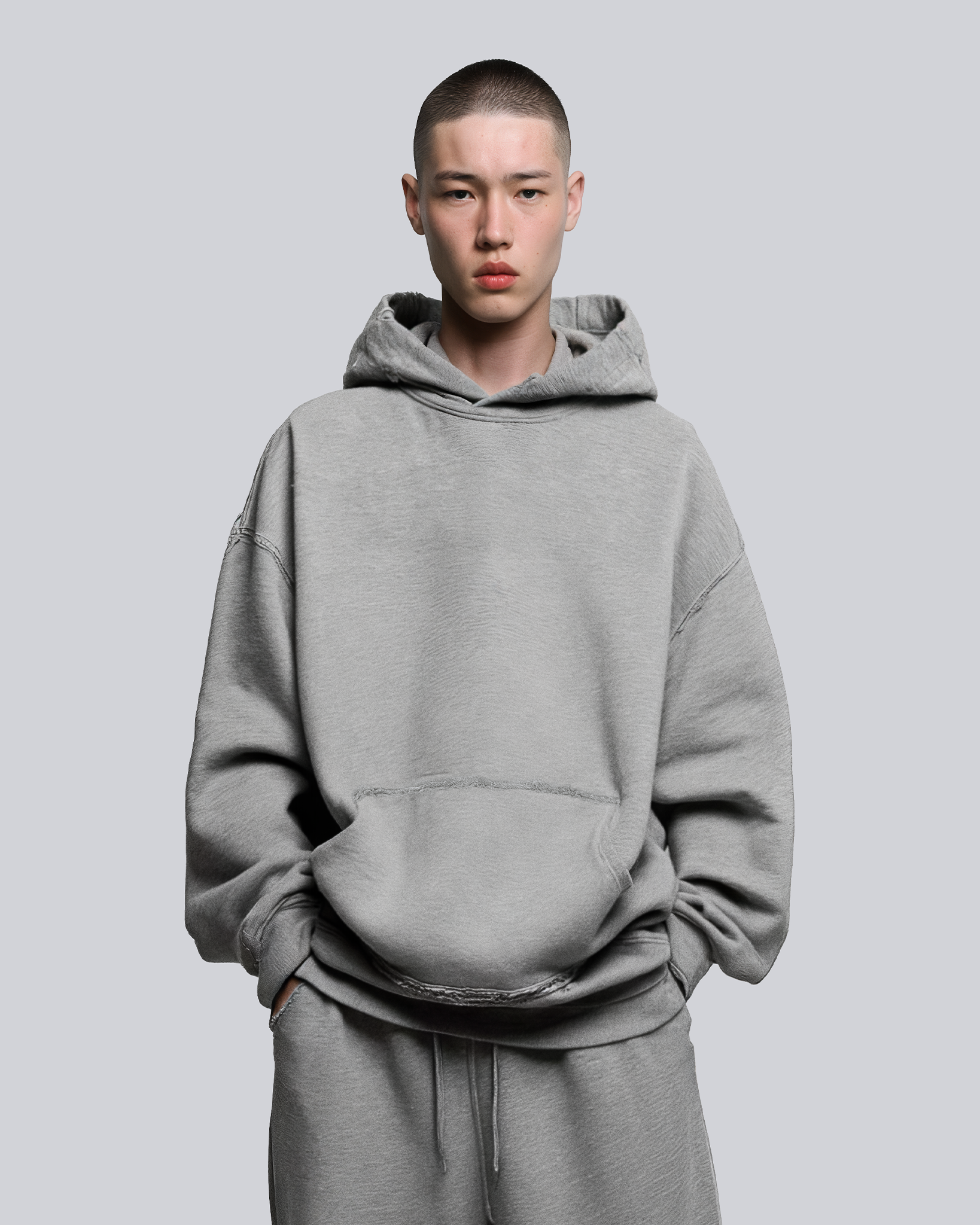 Grey RAW Basic Hoodie [PRE-ORDER]