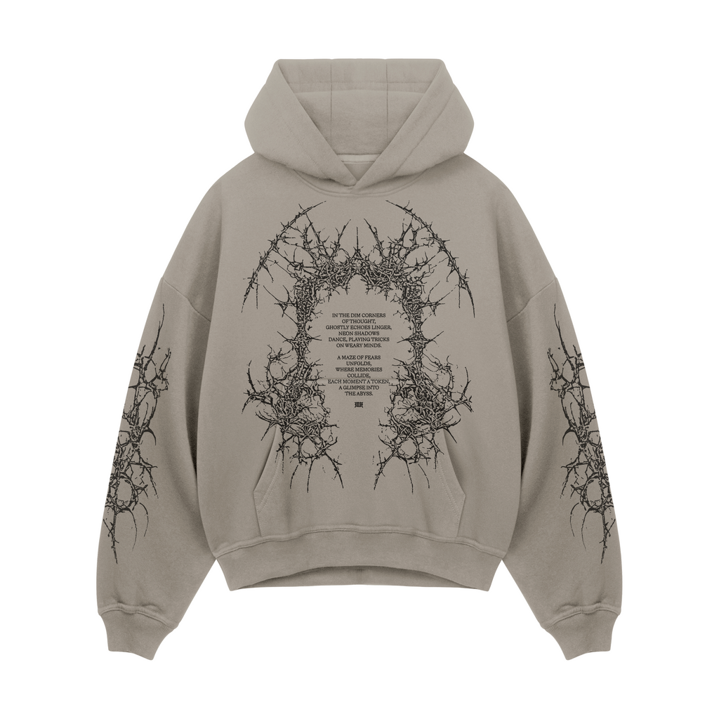 Stone Grey Thorned Hoodie