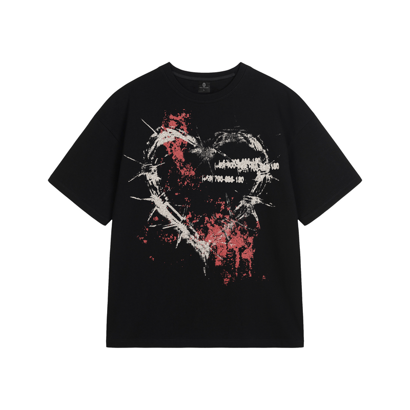 [IN STOCK] Black Bloody Heart T-shirt