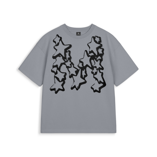 [IN STOCK] Steel Gray Falling Stars T-shirt