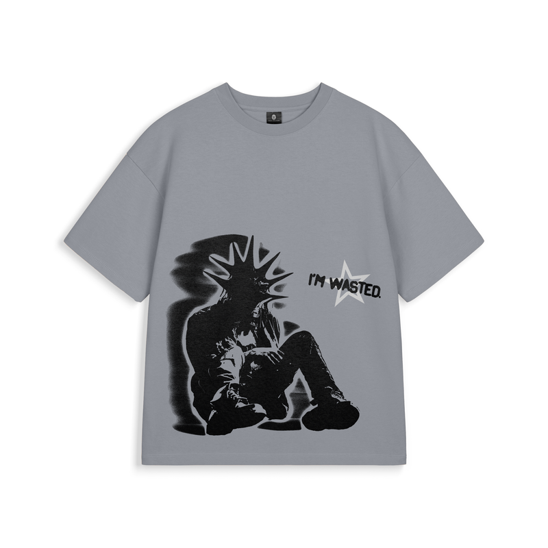 [IN STOCK] Gray I'm Wasted T-shirt