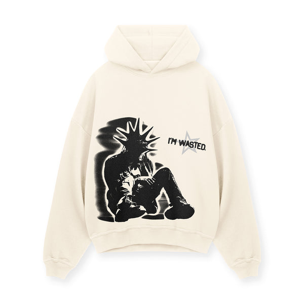 [IN STOCK] Cream Wasted Hoodie